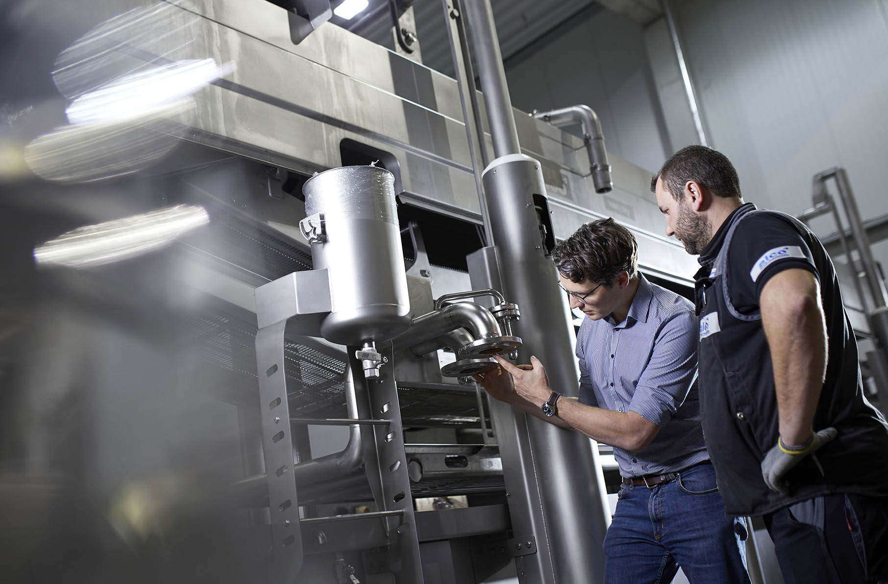 Kundengespräch über Maschinen für Lebensmittelindustrie von alco