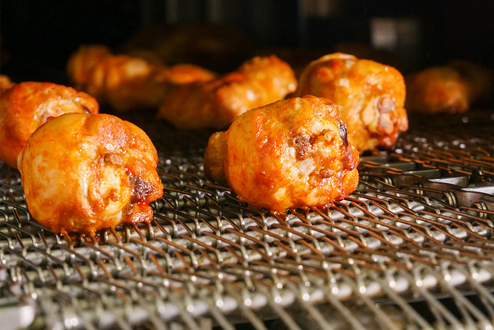 chicken drum cooked in spiral oven ash by alco food machines